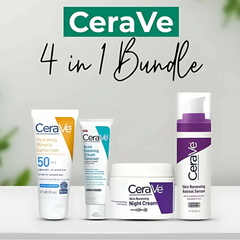 CeraVe 4-in-1 Skincare Kit | Cleanser, Night Cream, Retinol Serum &amp; Sunscreen